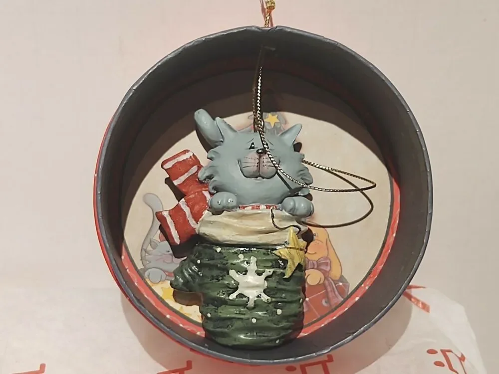 Crazy Mountain Ornament - Cat in Stockings